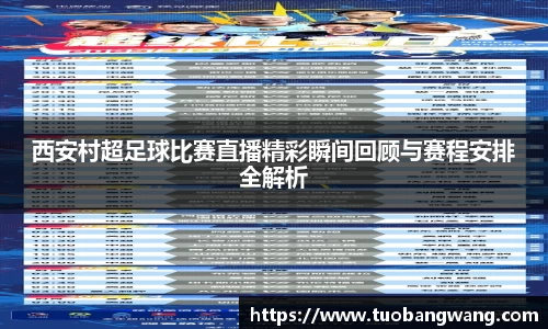 西安村超足球比赛直播精彩瞬间回顾与赛程安排全解析